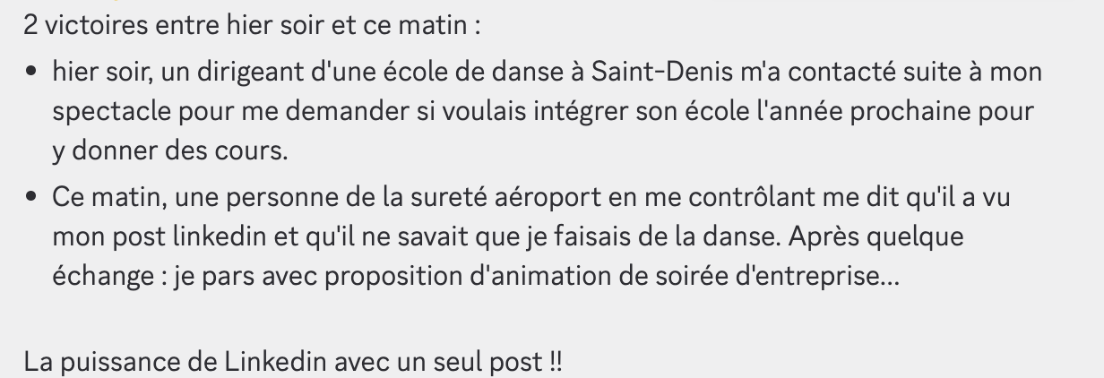 Victoire partagée par un membre 1